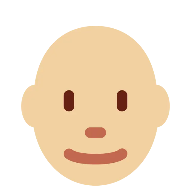 Man: Medium-Light Skin Tone, Bald