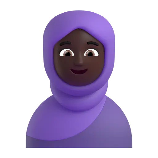 Woman with Headscarf: Dark Skin Tone