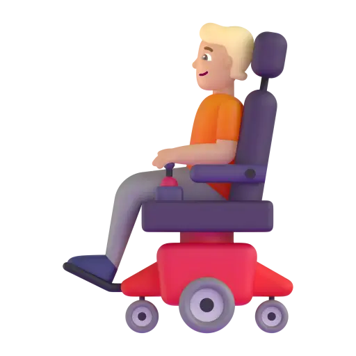 Person in Motorized Wheelchair: Medium-Light Skin Tone