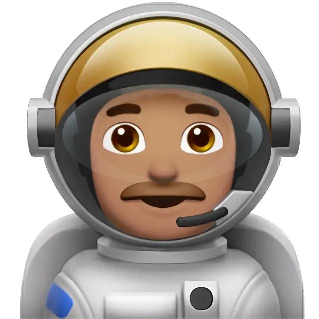 Man Astronaut: Medium Skin Tone