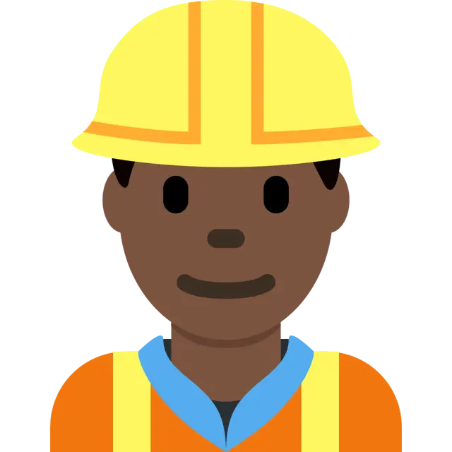 Man Construction Worker: Dark Skin Tone