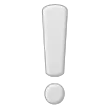 White Exclamation Mark Ornament