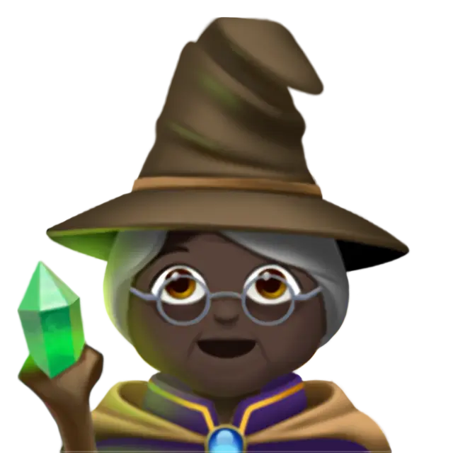 Woman Mage: Dark Skin Tone