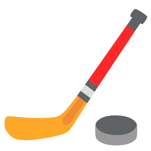 Palo de hockey sobre hielo y puck