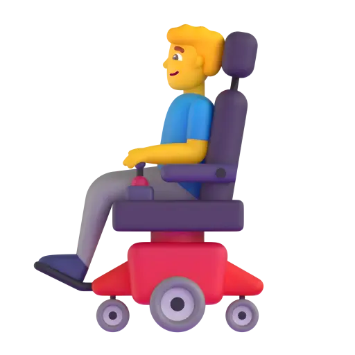 Man in Motorized Wheelchair