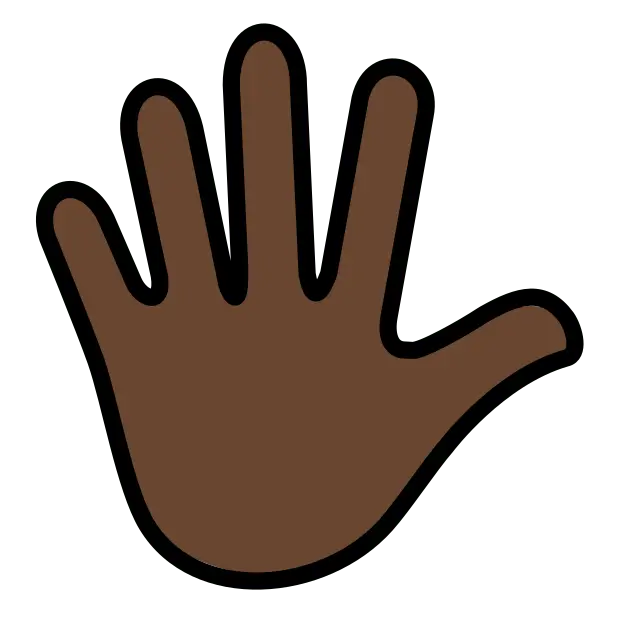 Hand With Fingers Splayed: Dark Skin Tone