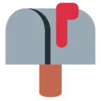 Closed Mailbox with Raised Flag
