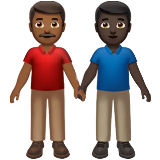 Men Holding Hands: Medium-Dark Skin Tone, Dark Skin Tone