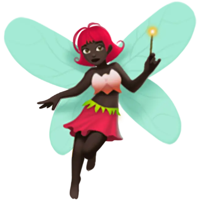 Woman Fairy: Dark Skin Tone