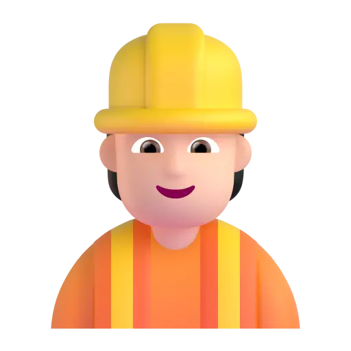 Construction Worker: Light Skin Tone