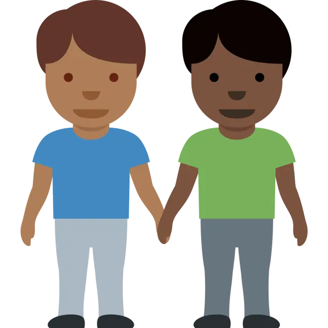 Men Holding Hands: Medium-Dark Skin Tone, Dark Skin Tone