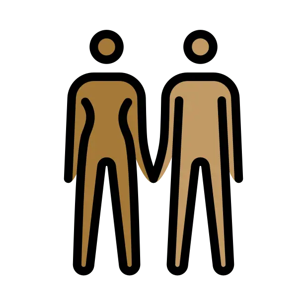 Woman And Man Holding Hands: Medium-Dark Skin Tone, Medium Skin Tone