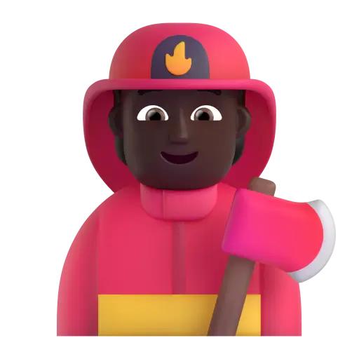 Firefighter: Dark Skin Tone