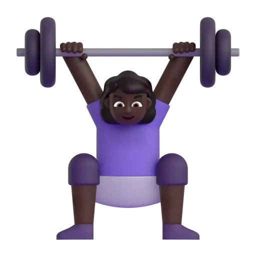 Woman Lifting Weights: Dark Skin Tone