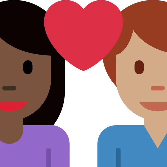 Couple With Heart: Woman, Man, Dark Skin Tone, Medium Skin Tone