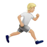 Person Running Facing Right: Medium-Light Skin Tone