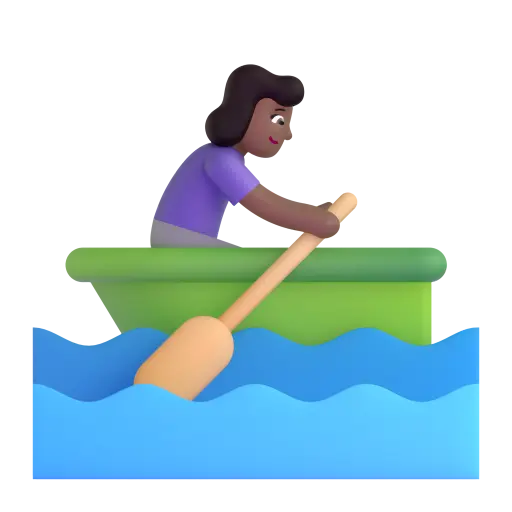 Woman Rowing Boat: Medium-Dark Skin Tone