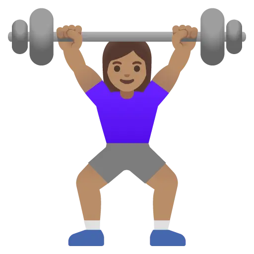 Woman Lifting Weights: Medium Skin Tone