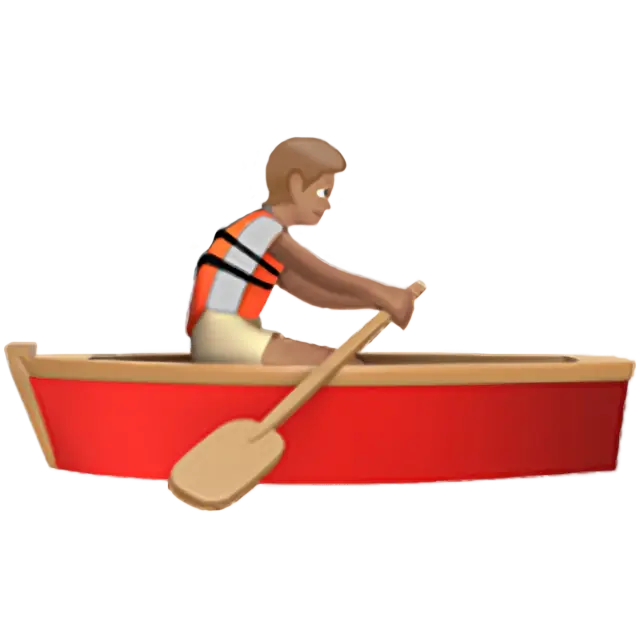 Person Rowing Boat: Medium Skin Tone