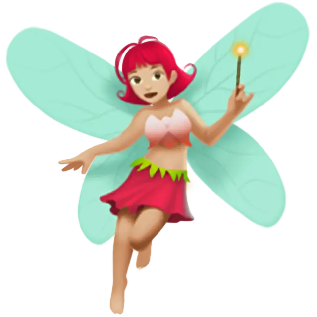 Woman Fairy: Medium-Light Skin Tone