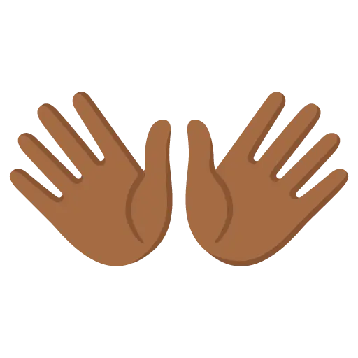 Open Hands: Medium-Dark Skin Tone