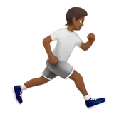 Person Running Facing Right: Medium-Dark Skin Tone