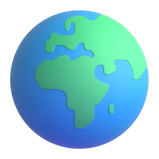 Глобус Земли - Европа и Африка