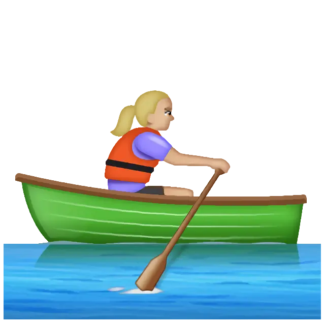 Woman Rowing Boat: Medium-Light Skin Tone