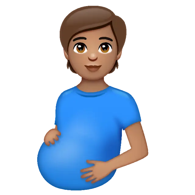 Pregnant Person: Medium Skin Tone