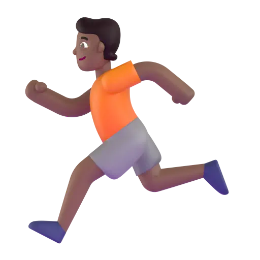 Person Running: Medium-Dark Skin Tone