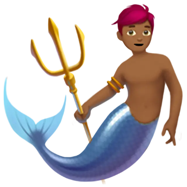 Merman: Medium-Dark Skin Tone