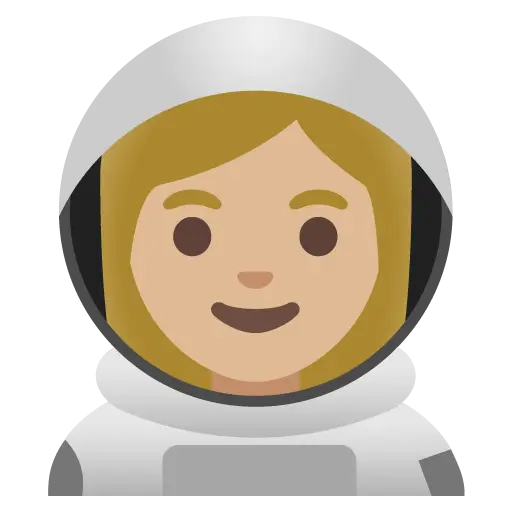 Woman Astronaut: Medium-Light Skin Tone