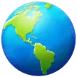 Earth Globe Showing Americas