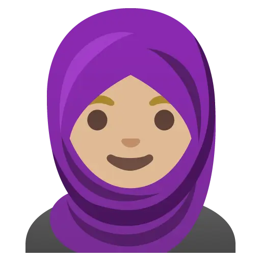 Woman with Headscarf: Medium-Light Skin Tone