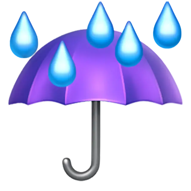 Umbrella with Rain Drops