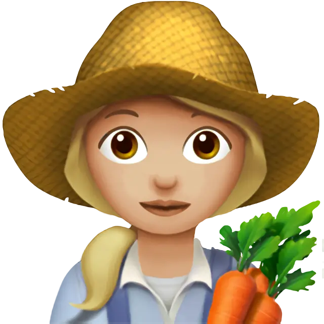 Woman Farmer: Medium-Light Skin Tone