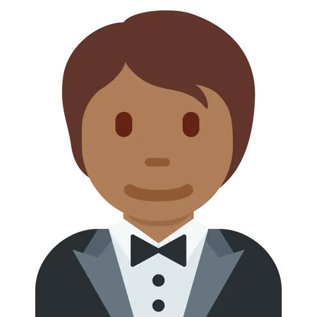 Person In Tuxedo: Medium-Dark Skin Tone