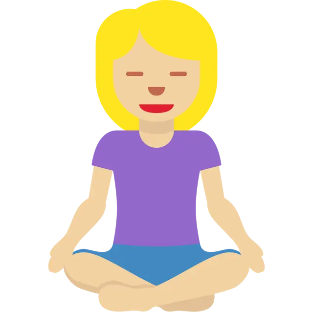 Woman In Lotus Position: Medium-Light Skin Tone