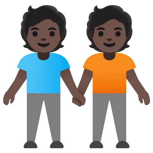 People Holding Hands: Light Skin Tone, Dark Skin Tone