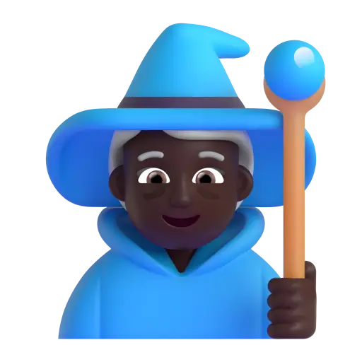 Woman Mage: Dark Skin Tone