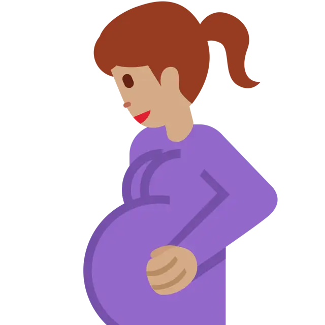 Pregnant Woman: Medium Skin Tone