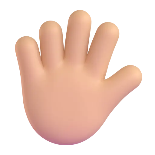 Hand with Fingers Splayed: Medium-Light Skin Tone