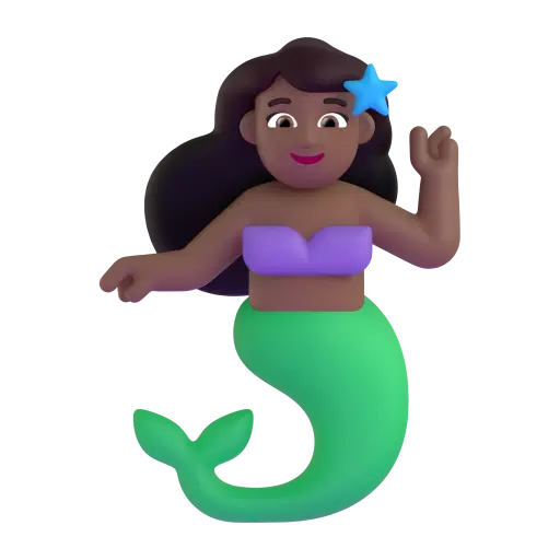 Mermaid: Medium-Dark Skin Tone