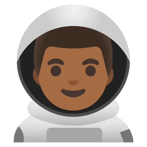 Man Astronaut: Medium-Dark Skin Tone