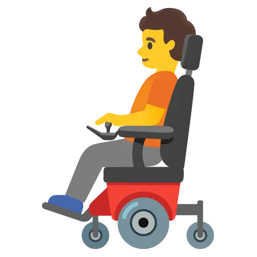 Person in Motorized Wheelchair