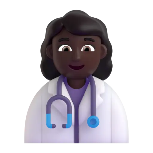 Woman Doctor: Dark Skin Tone