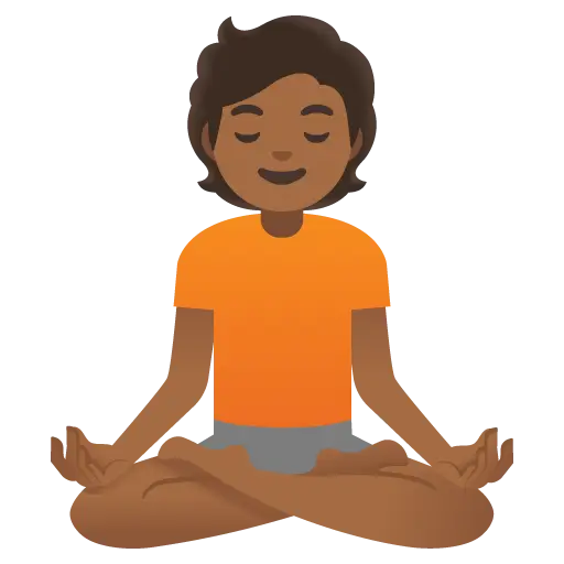 Person in Lotus Position: Medium-Dark Skin Tone