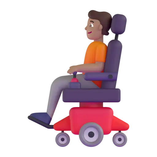 Person in Motorized Wheelchair: Medium Skin Tone