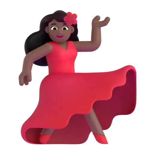 Woman Dancing: Medium-Dark Skin Tone