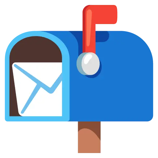 Открытый почтовый ящик с поднятым флажком